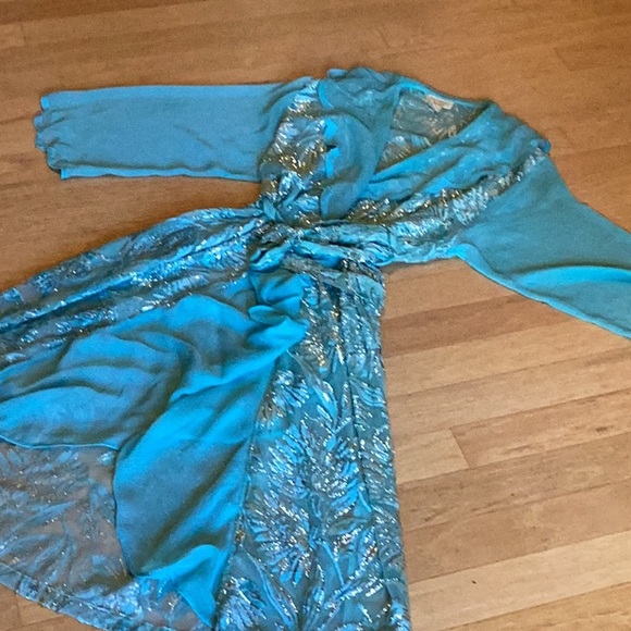 Vintage Gold Label Victoria’s Secret beautiful aqua loungewear or dres… - Picture 14 of 14